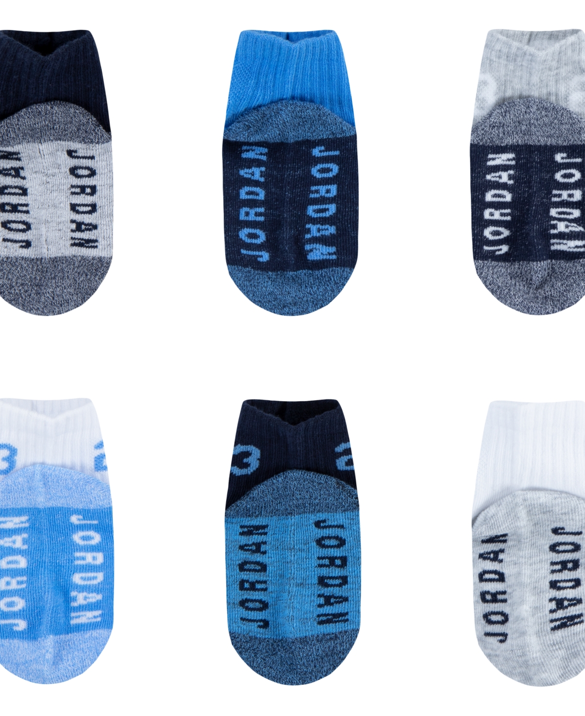 Jordan Baby and Toddler Boys Core Jumpman Ankle Socks, Pack of 6