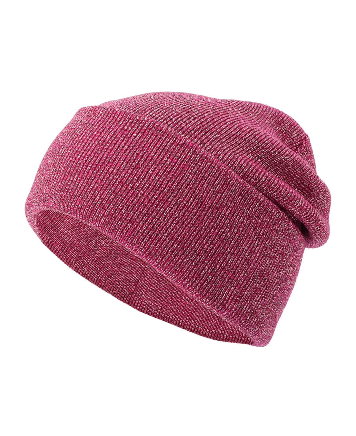 Women's Metallic Beanie Hat - Marker Pink