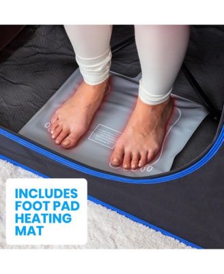Detox Therapeutic Home Sauna With Foldable Chair and Heated Foot Pad
