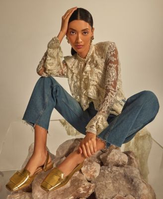 Teagan Square Toe Slingback Flats