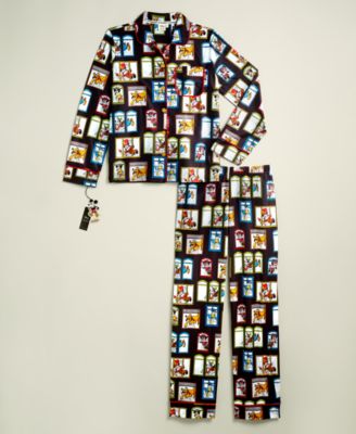 Disney | Macy's Women's 2-Pc Balloon Windows Notch-Collar Matching Family Pajamas Set, Exclusively at Macy's