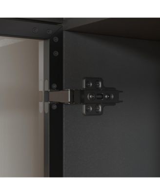 Glass Doors Wardrobe Armoires Aluminum Frame with LED Lights