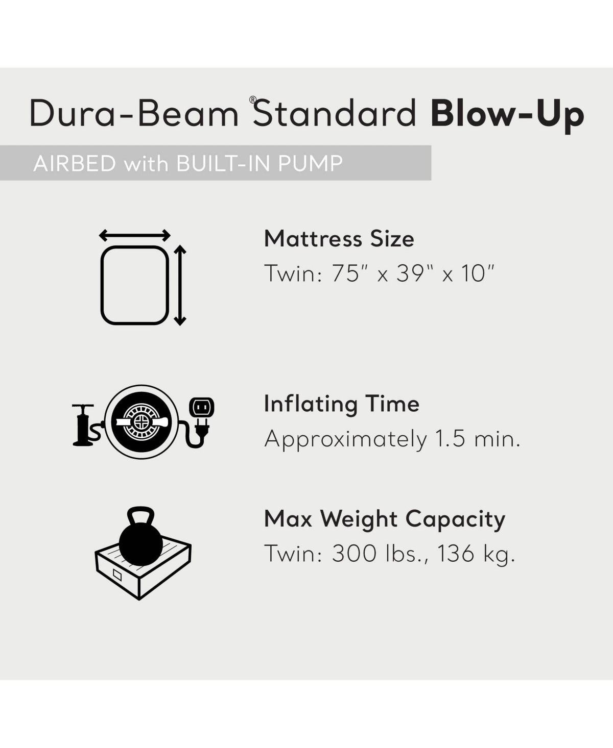 Intex Dura Pillow Rest Classic Blow Up Mattress Air Bed with Pump, Twin (2 Pack)