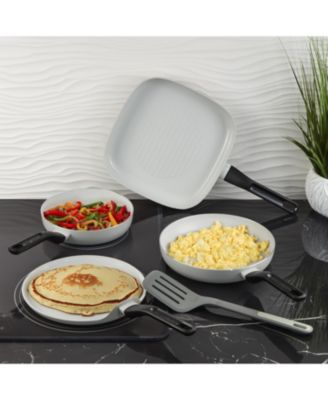 Leo Glints 5Pc Ceramic Nonstick Cookware Set, Spirit, Recycled