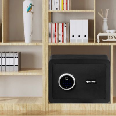 Fingerprint Safe Box Security Box w/Inner LED Light Store Cash Jewelry Guns