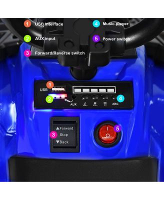 Kids Ride On ATV Quad 4 Wheeler Electric Toy Car 6V Battery Power Led Lights