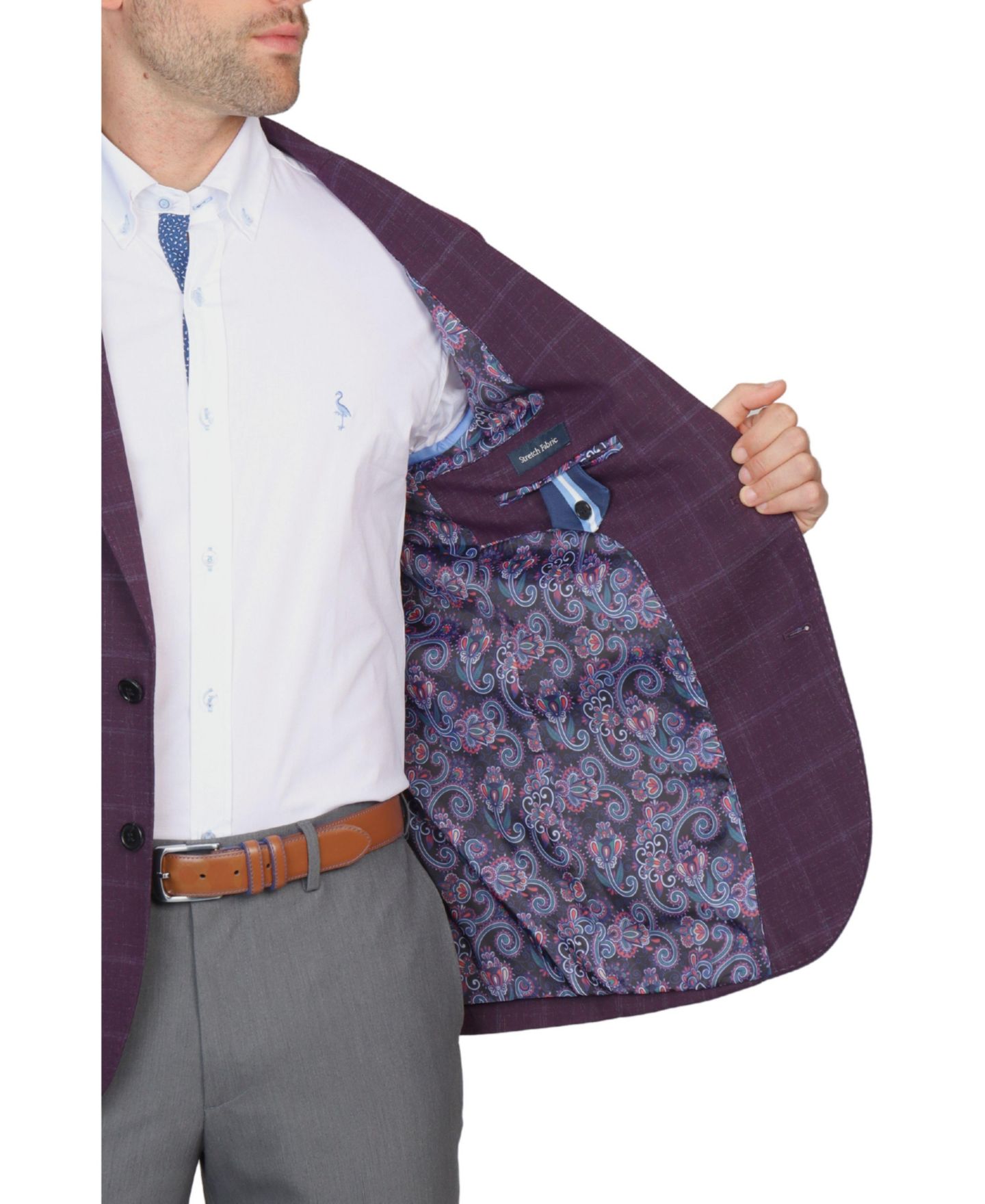 Мужские пиджаки Tailorbyrd Shadow Windowpane Sportcoat, цвет: Мерло — фото 3