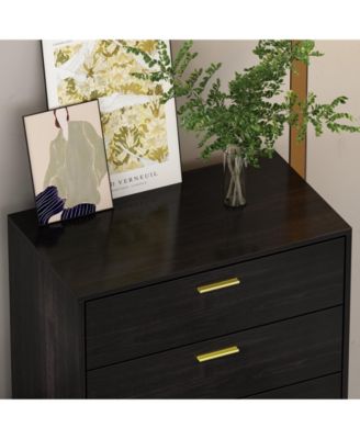 5-Drawer White Wood Chest of Drawer Accent Storage Cabinet Organizer