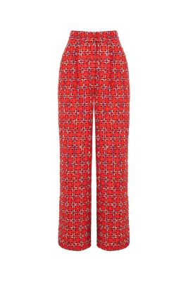 Women's High-Waist Tweed Pants
