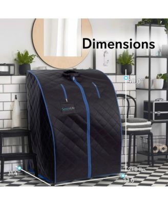 Personal Detox Home Sauna With Foldable Chair and Heated Foot Pad