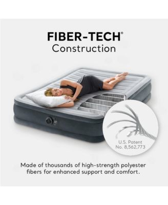 Comfort Deluxe Dura-Beam Plush Air Mattress Bed with Built-In Pump, Full