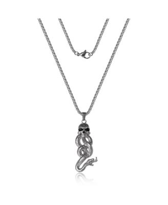 The Dark Arts Skull Snake Stainless Steel (316L) Pendant