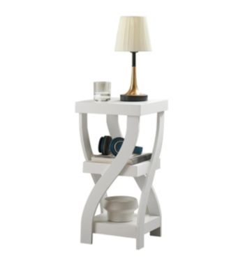 3 Tier End Table - Square End Table - Table for Bedroom - End Table with Shelves - Bedside Nightstand