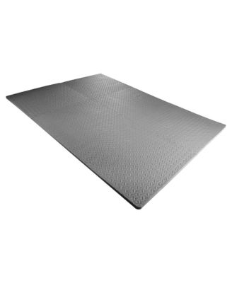 BalanceFrom Fitness 24 Sq Ft Interlocking EVA Foam Exercise Mat Tiles, Gray