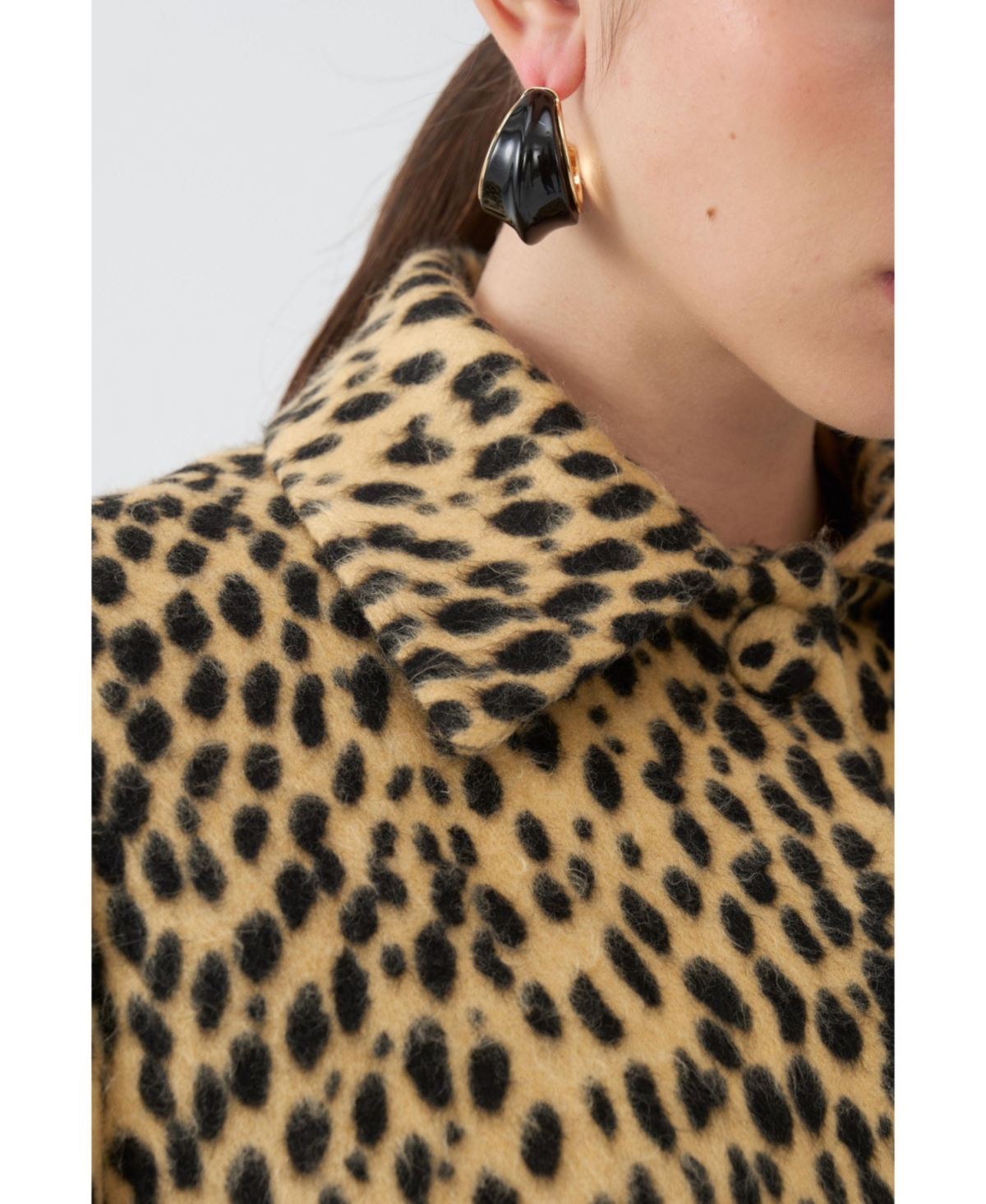 Nocturne Women's Leopard Print Crop Jacket - Multi-colored