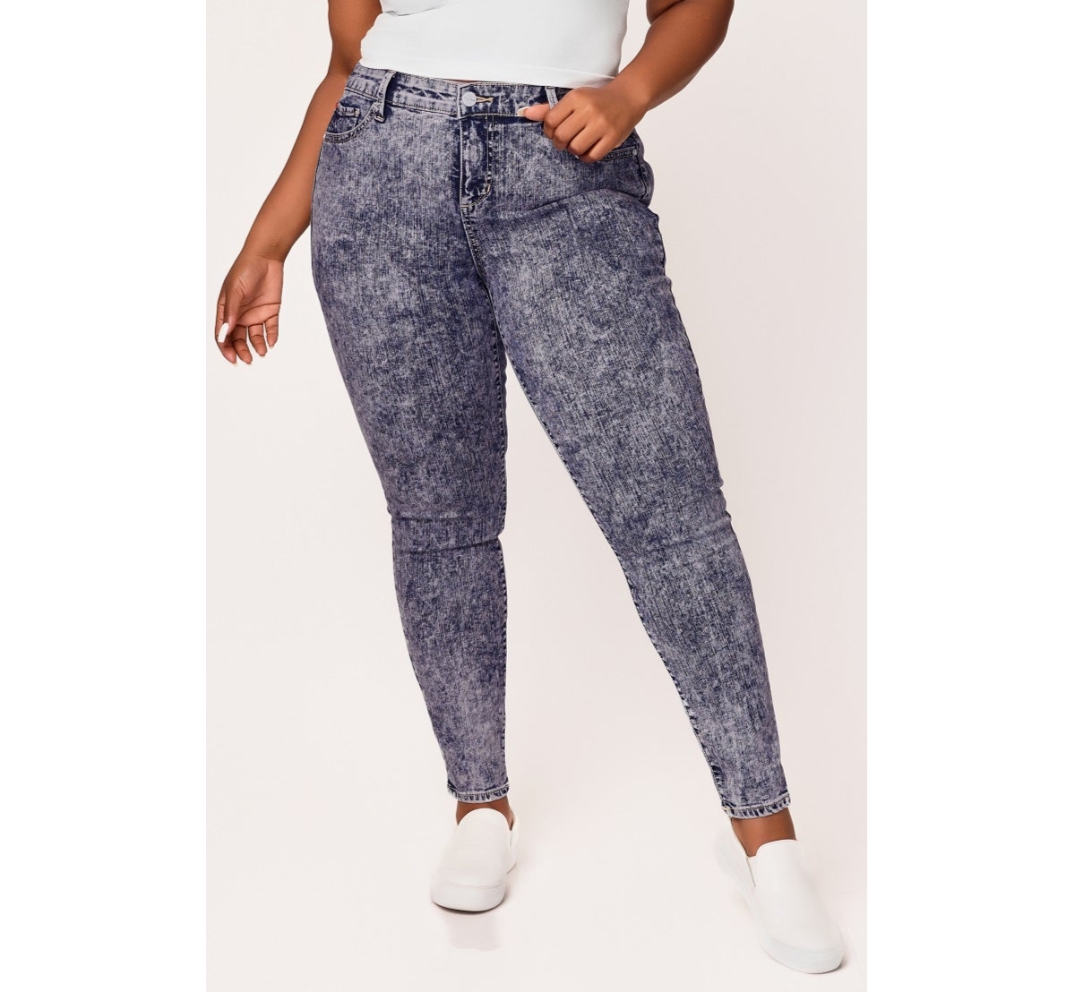 Slink Jeans Women's Mid Rise Ankle Skinny Jeans in 29