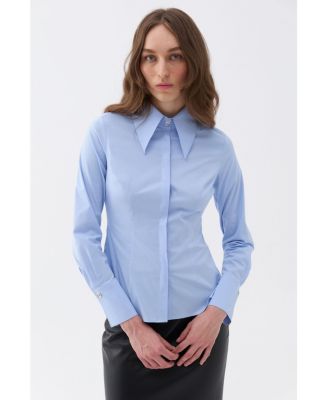 NOCTURNE Women's Fitted Button-Up Shirt - Macy's