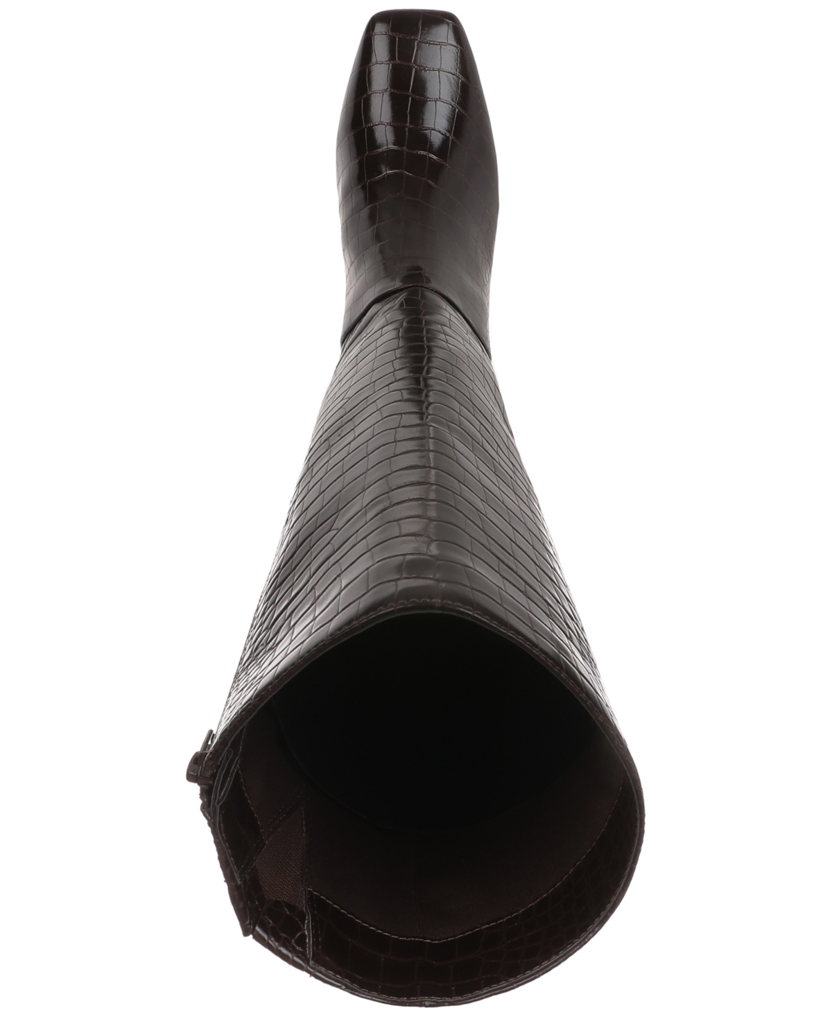 On 34th Women's Millerr Square-toe Knee High Boots, Created For Macy's In Mahogany Croc