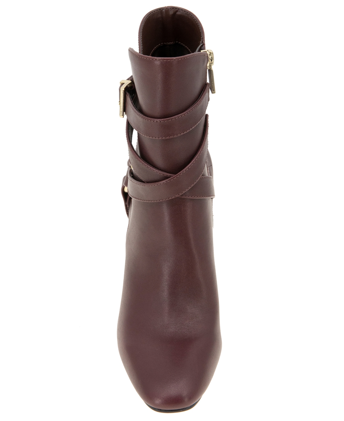Kenneth Cole New York Women's Nellie Block Heel Booties In Oxblood Leather