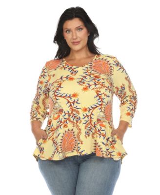 Plus Size Vibrant Boho Swing Top