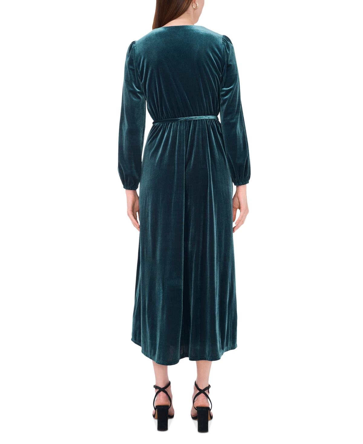 MSK WOMEN'S LONG-SLEEVE STRETCH-VELVET DRESS 