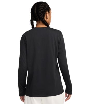 Nike Sportswear Club Women's Cotton Long-Sleeve T-Shirt - Macy's