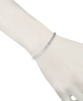 Ralph Lauren silver bangle 925 ラルフローレン Lauren Ralph Lauren Sterling Silver Cubic Zirconia Bangle