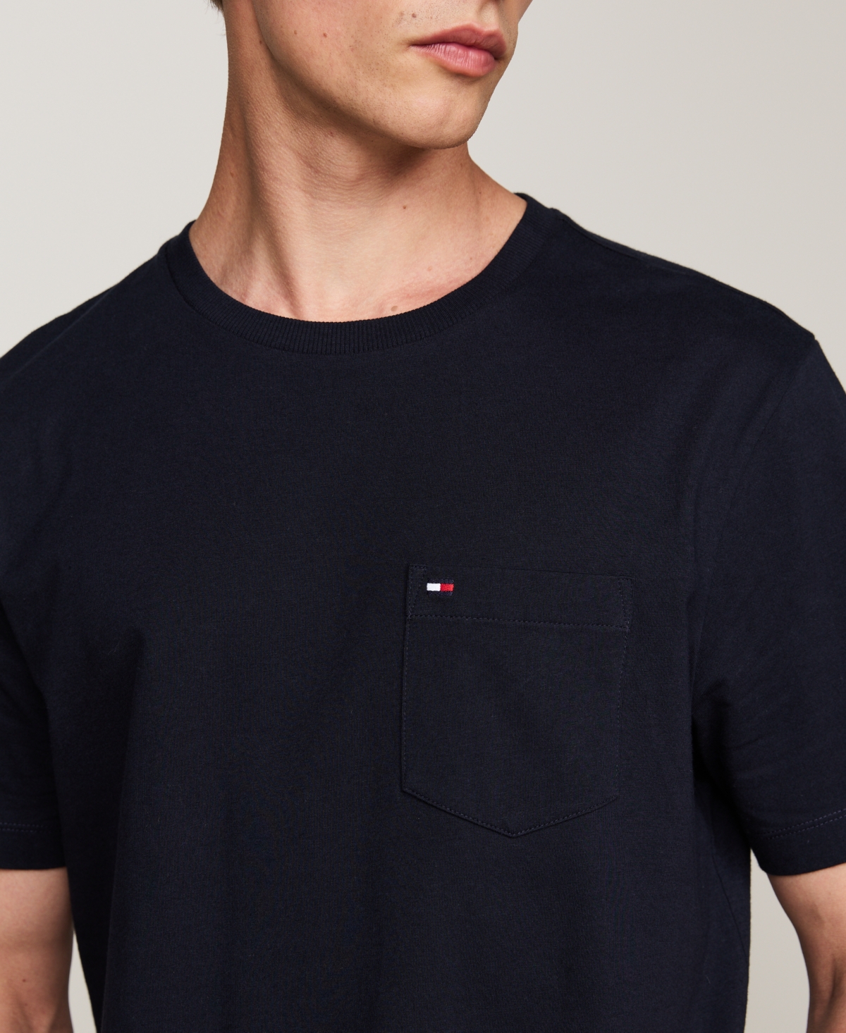 Tommy Hilfiger Men's Essential Solid Pocket T-shirt In Desert Sky