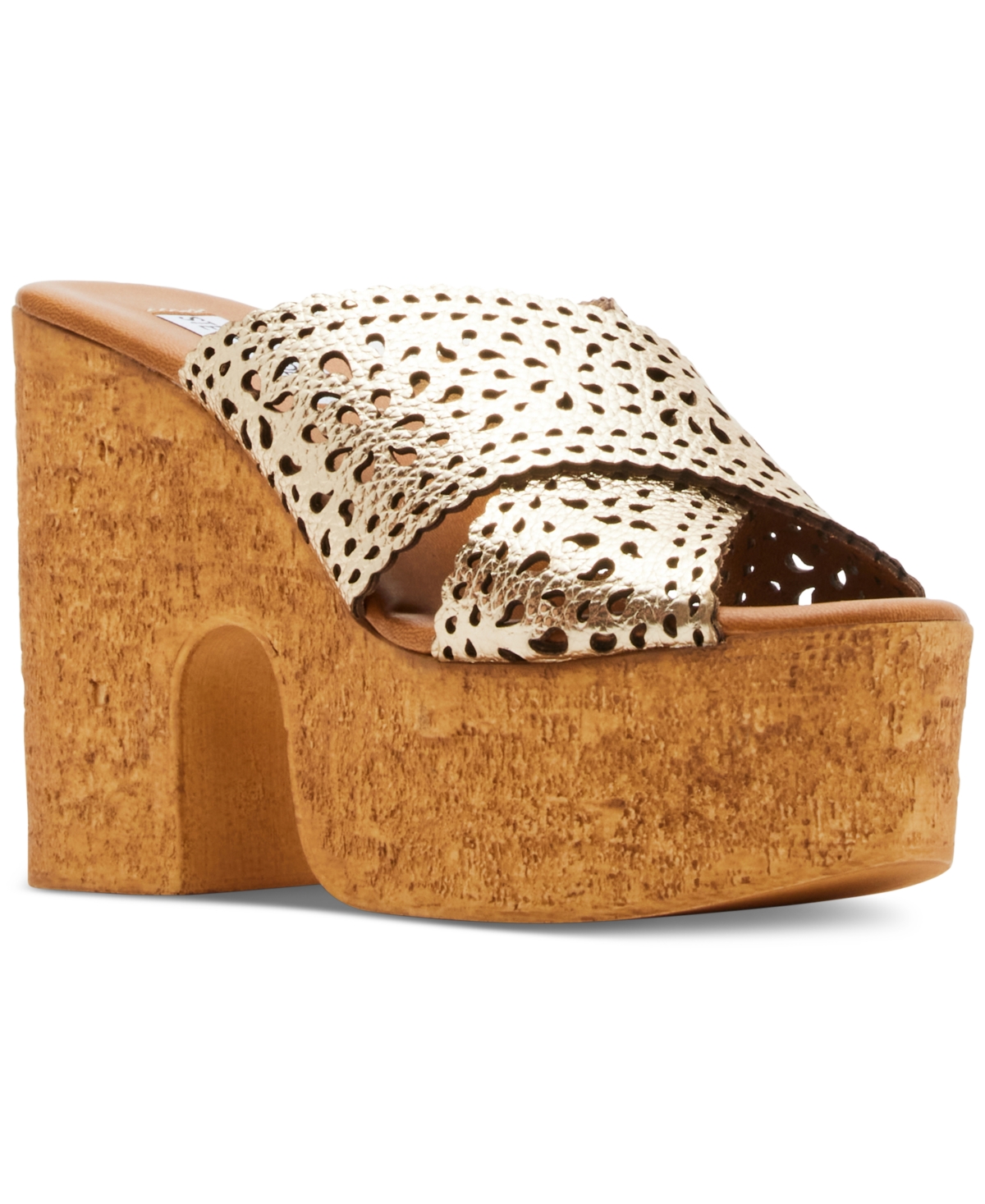 Steve Madden Saffron Platform Sandal In Gold