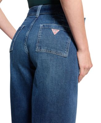 Women's Dakota Belted Wide-Leg Jeans