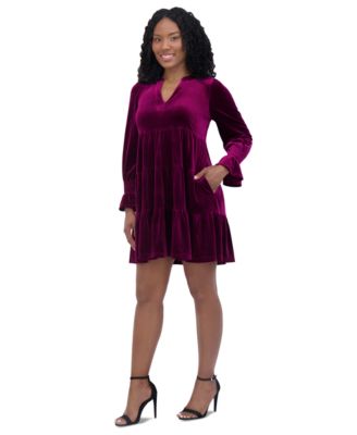 jessica howard burgundy dress 1Pc Dolman Sleeve Blouson Sheath Dress Ruby