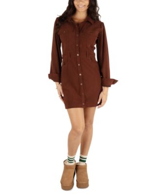 Hurley - Juniors' Holland Long-Sleeve Mini Dress