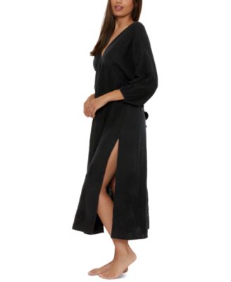 Women's Serene Cotton Gauze Back-Cutout Cover-Up Dress