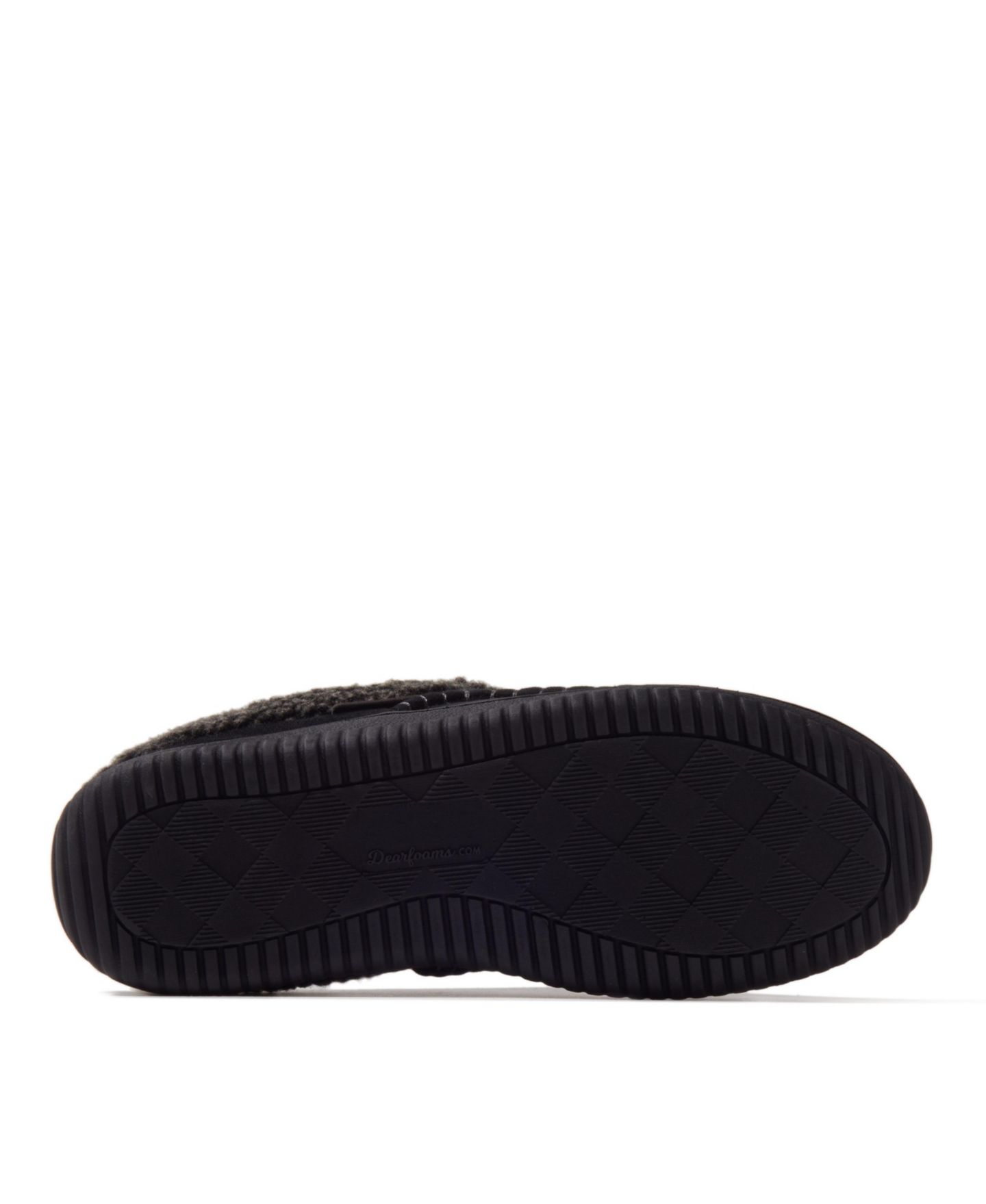 Мужские сабо Dearfoams Marshall Microsuede Moccasin Toe Clog House Shoe Slipper, цвет: Чёрный — фото 6