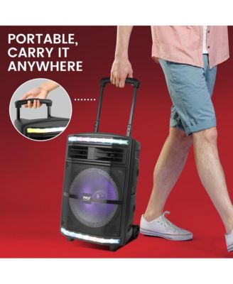 10” Bluetooth PA Speaker System With Rechargeable Battery, Party Lights & FM Radio, 600 Watt