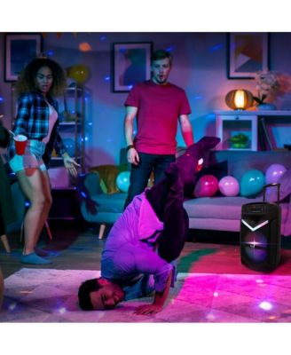 Portable Bluetooth PA Speaker System - 800W Rechargeable Outdoor Bluetooth Speaker Portable PA System w/ 12” Subwoofer 1” Tweeter, Recording Function, Mic In Party Lights USB/SD Radio- PPHP1242B