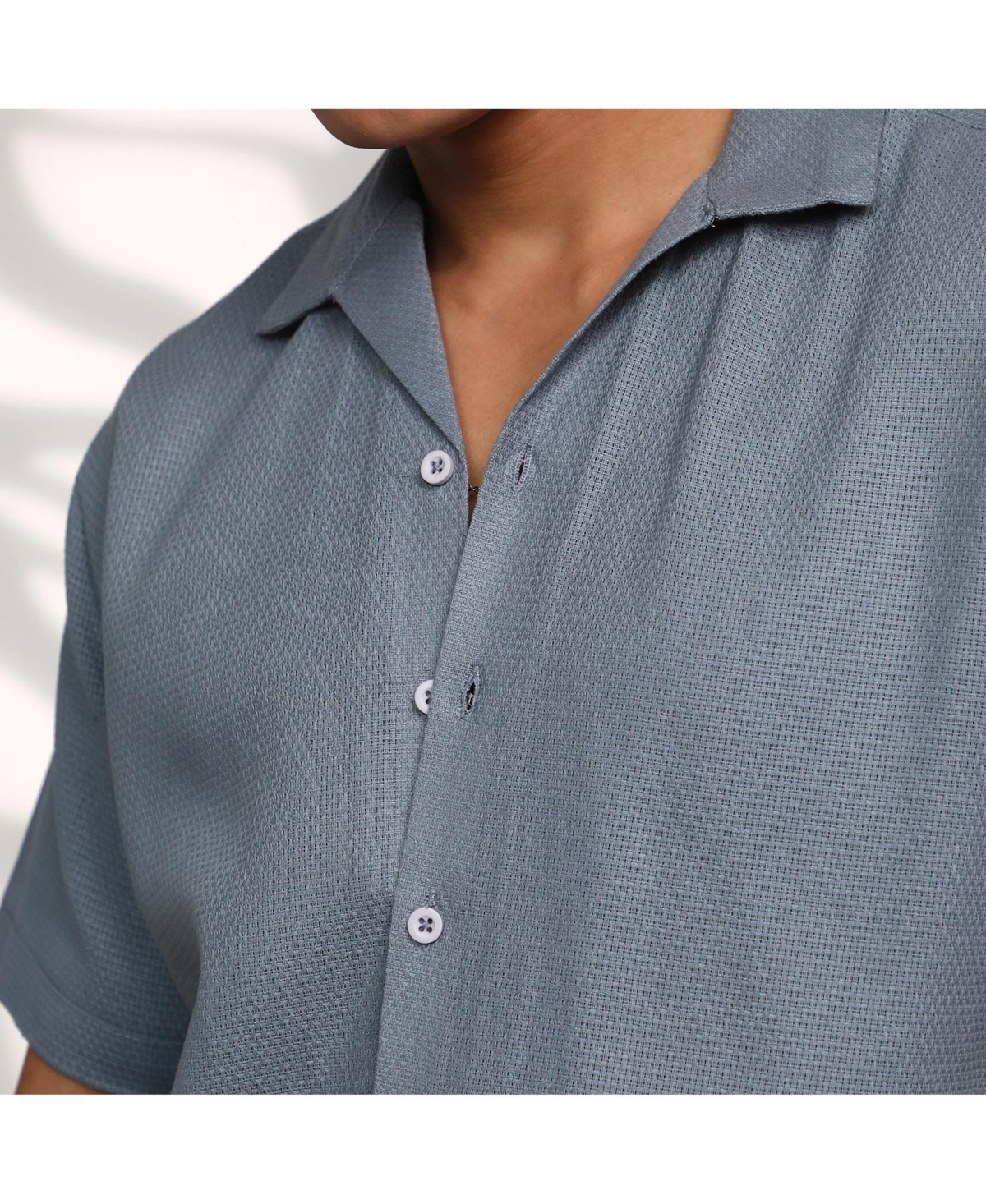 Campus Sutra Men's CloudSolid Resort Shirt - Grey