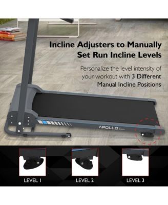 Home Fitness Smart Treadmill with Bluetooth and Manual Incline