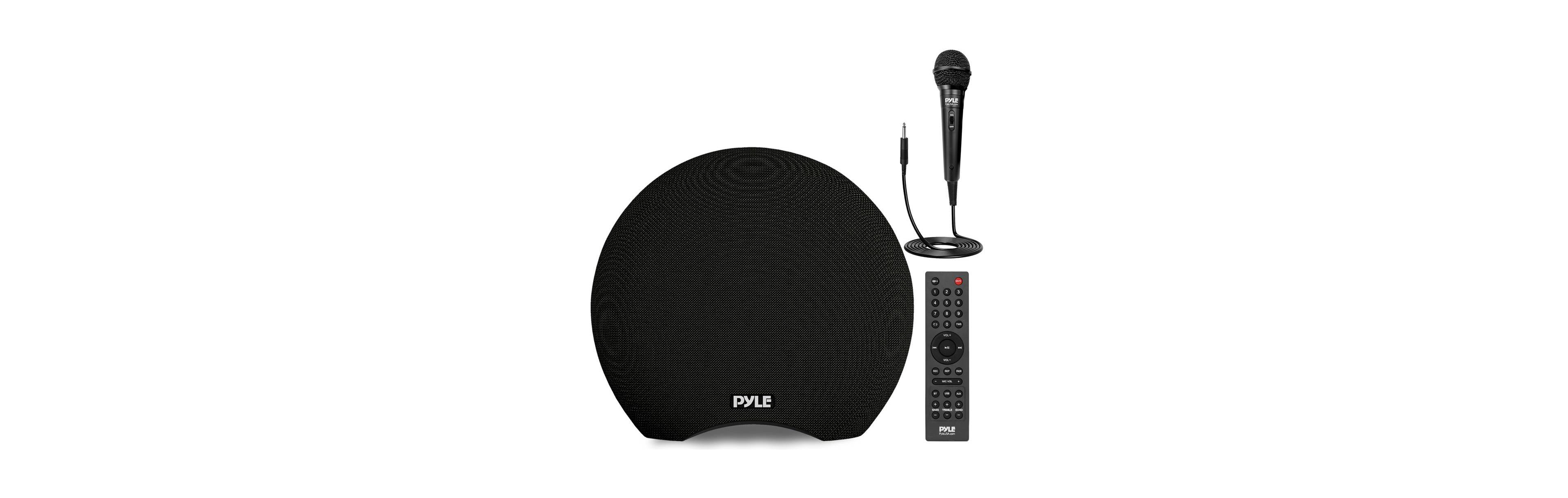 Pyle Dual 3” Portable Waterproof Bluetooth Speaker With Wired Microphone & Remote, 280 Watt