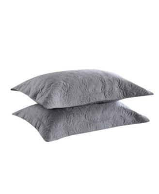 2 Pcs Embroidered Pillow Shams-Standard