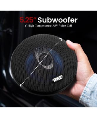 5.25" Three-Way Car Speakers, 200 Watt, Blue