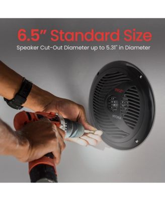 6.5" Waterproof Marine Speakers, Full Range, 150 Watt, Black