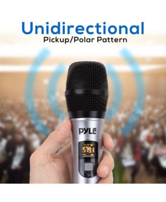 UHF Wireless Microphone Adapter System, Pro Audio Wireless Mic Transmitter with Selectable Frequency