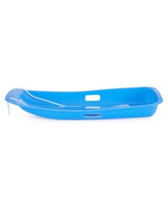 Downhill Sprinter Kids Plastic Toboggan Snow Sled, Blue (3 Pack)
