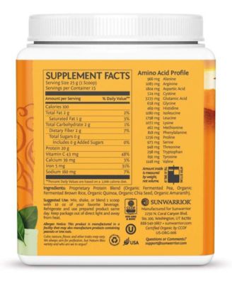 Classic Plus Protein Powder, Plant-Based Protein, Unflavored, 375gm (15 Servings)