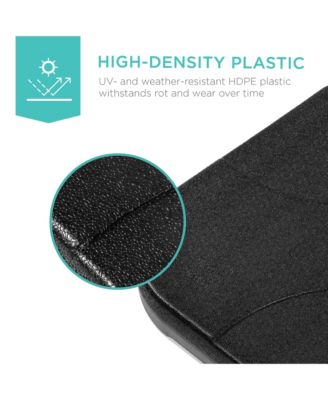 4-Piece Cantilever Offset Patio Umbrella Stand Square Base Plate Set w/ Easy-Fill Spouts