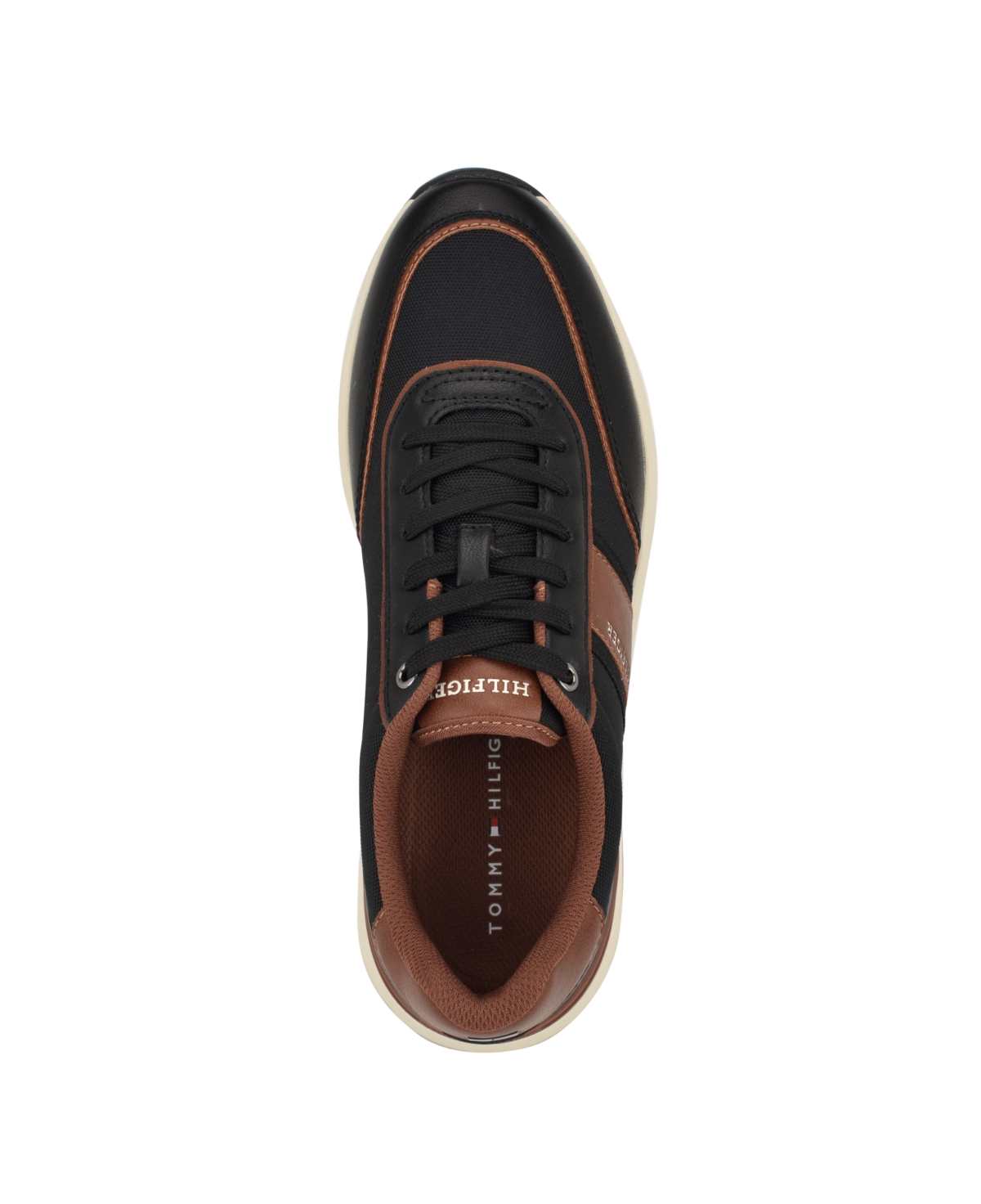 Tommy Hilfiger Men's Santal Lace Up Jogger Sneakers -Cognac Multi