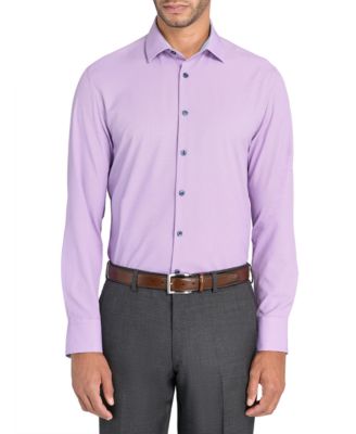 Men Slim-Fit Micro-Geo Dress Shirt