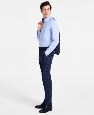 Men's Modern-Fit Plaid Suit Pants