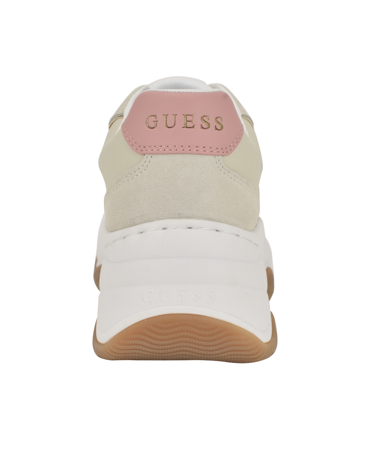 Guess Women's Happy Lace Up Chunky Outsole Retro Jogger Sneakers -Grey Multi